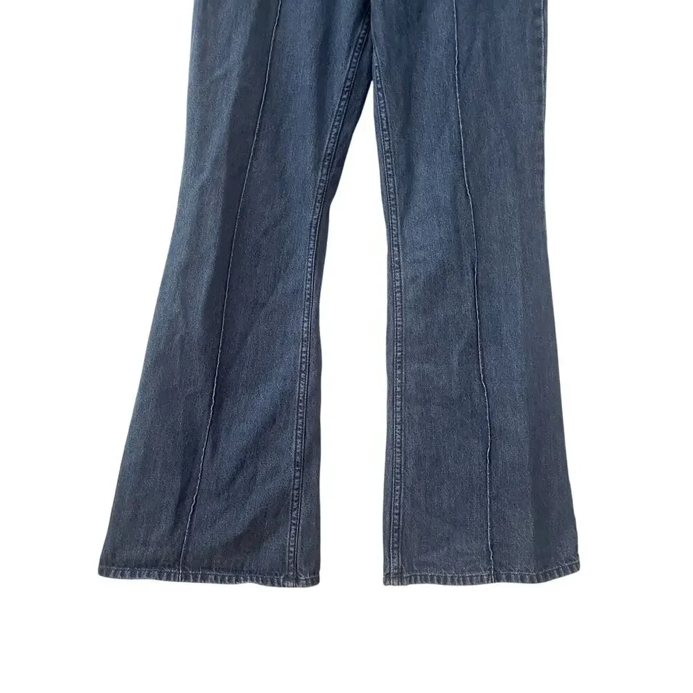 & Other Stories High Rise Flared Pintuck Jeans 100% Cotton Size 6